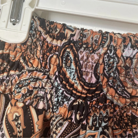 4/$25 SHEIN Paisley Print Tiered Mini Skirt Women’s XS Smocked Elastic Waistband - Picture 9 of 10